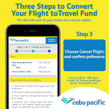 Cebu Pacific Air Three Steps To Convert Your Flight To Travel Fund Facebook