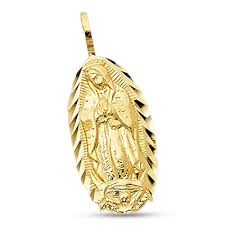 14k gold guadalupe tiny round medal, virgen guadalupe small circle pendant charm, gold virgin mary medallion, virgin mary religious charm. 14k Yellow Gold Oval Lady Guadalupe Pendant Virgin Mary Charm Diamond Cut Solid Ebay