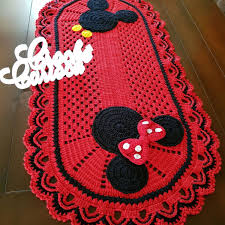 Passadeiras Em Croche Da Minnie E Mickey No Elo7 Croche Carioca Fcb244 Em 2020 Passadeira De Croche Mickey Mouse De Croche Tapete De Croche