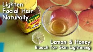 Try a remover with honey, lemon, egg whites, turmeric, and other refreshing ingredients. Lighten Facial Hair Naturally Lemon Honey Bleach Skin Lightening Suntan Bleach Ep 24 Youtube