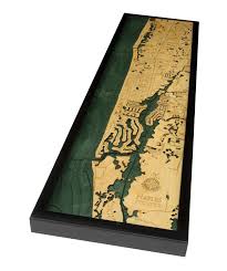 Naples Florida 3 D Nautical Wood Chart 13 5 X 43