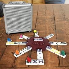 Mexican train is a twist on a domino game. Mexican Train Domino Set Double 12 Aluminum Case Boardgames Ca