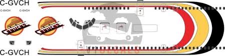 Vancouver canucks logo hockey logos graphic posters hockey stuff mlb teams nfl fans nhl vancouver canucks wall accents. Vancouver Canucks Boeing 727 100 Old Logo With Yellow Red And Black Stripes V1 Decals