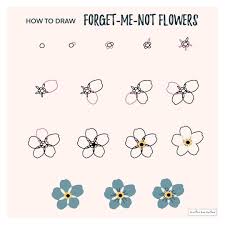 Flores de papel son muy populares. Tip Tuesday How To Draw Forget Me Not Flowers These Flowers Are Super Fun To Draw So I Thought Flower Drawing Tutorials Flower Drawing Forget Me Nots Flowers