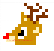 Rudolf Pixel Art Minecraft Pixel Art Pixel Art Templates