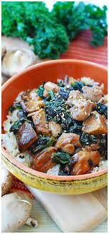 Stir Fried Chicken And Kale The Slightly Sweet And Savory Sauce In This Recipe Nicely Balances Out The Recipes Chicken And Kale Recipes Fried Chicken Recipes