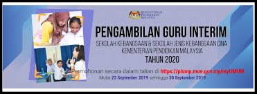 Antara syarat kelayakan permohonan guru interim tahfiz adalah seperti berikut: Pengambilan Guru Interim Sekolah Rendah Kpm Tahun 2020