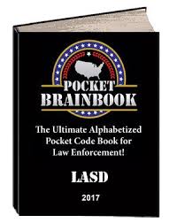 Pocket Brainbook 3 In1 Codebook For Police Officers Lasd