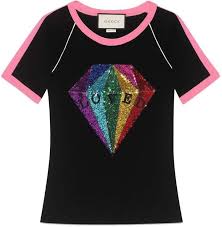 Gucci Loved Sequin Diamond Cotton T Shirt In 2019 Diamond