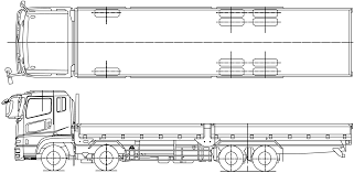 Cara menggambar truk dengan gambar wikihow via id.wikihow.com. Mitsubishi Fuso Super Great 8x4 Heavy Truck Blueprints Free Outlines