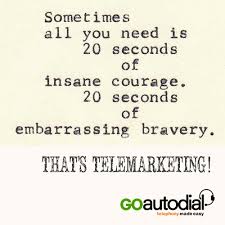 Sometimes All You Need Is 20 Seconds Of Insane Courage That S Telemarketing Words Quotes Words Inspirational Quotes