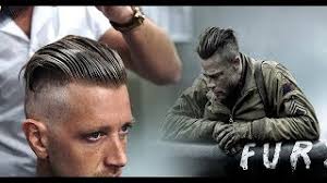 It may be styled in different ways but its has the. Brad Pitt Hair From Fury Men S Undercut Hairstyle Trend Tutorial New 2017 Youtube