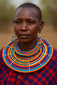 African-inspired quilt created with found materials