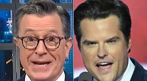 Stephen Colbert Has 1 Burning Question About Matt Gaetz That Says Everything