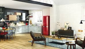 Cuisine Equipee De Style Vintage Modele Cafe En 2020 Cuisine Vintage Amenagement Petite Cuisine Cuisines Retro
