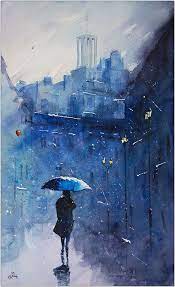Grzegorz Chudy Deszcz Na Ulicy Krzywej Artwork Painting Art Artist
