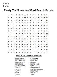 Categories of word search puzzles: Snow Word Search