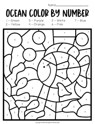 Free Printable Color By Number Ocean Preschool Worksheets In 2020 Preschool Worksheets Preschool Worksheets Free Printables Fun Worksheets For Kids