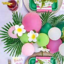 Tropical theme brings bright white and red color combination and gorgeous flowers, dark wood furniture, ceiling beams and unique wall decorations add african charm to comfortable… Eladeco 36 Pcs Artificial Tropical Palm Leaves With Stems Luau Party Decoration Faux Palm Leaves Safari Leaves For Hawaiian Luau Party Jungle Beach Birthday Theme Decorations Home Decor Artificial Plants Flowers