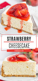 Strawberry Cheesecake In 2020 Strawberry Cheesecake Recipe Easy Cheesecake Recipe Without Sour Cream Cheesecake Recipe Using Sour Cream