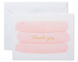 Add a charming touch to your thank you cards with our collection of appreciation quotes and thank you phrases below. Pink Gold And Pink Brush Thank You Cards And White Envelopes 50 Count American Greetings