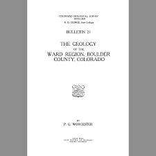 Check spelling or type a new query. B 21 The Geology Of The Ward Region Boulder County Colorado Colorado Geological Survey