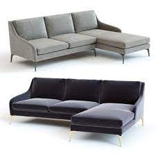 3d Model West Elm Alto Sectional Sofa Sectional Sofa West Elm Living Room Scandinavian Sofas