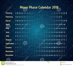 Vector Astrological Calendar For 2018 Moon Phase Calendar