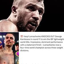 Great sportsmanship from Vasiliy Lomachenko after being announced the new  IBF Lightweight world champion