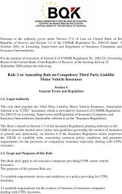 And third party liability coverage? Rule 3 On Amending Rule On Compulsory Third Party Liability Motor Vehicle Insurance Pdf Free Download