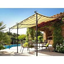 Hesperide Pergola Adossee Hossegor 3 X 4 M Ecru La Redoute Pergola Pergola Bois Idees Pergola