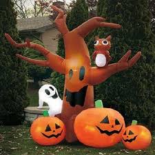 Outdoor Halloween Decoration Inflatable Blow Up Led Light Yard Decor Ghost Tree Halloween Yard Decorations Halloween Lawn Decorations Halloween Inflatables