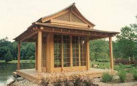 A Backyard Retreat Asian Gazebos And Greenhouses Find Pergolas Arbors Canopies Japanese Tea House Tea House Tea House Design