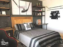House Of Hockey Room 2 A Fresh Coat Boys Bedroom Makeover Boys Room Decor Teenage Room