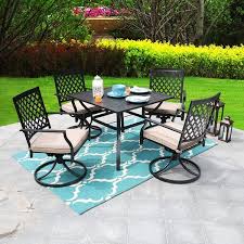 Pick up is on s campbell. Viewmont 5 Piece Outdoor Dining Set With Large Table And 4 Swivel Chairs By Havenside Home