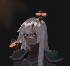 smol succubus, dungeons and dragons, original, commentary, english  commentary, 1girl, armor, expressionless, eyebrows hidden by hair, light  particles, long hair, mushroom on head, portrait, red eyes, shoulder armor,  solo, turtleneck, white hair -