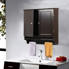 Amazon Com Yaheetech Bathroom Kitchen Wall Mounted Cabinet White Double Door Hanging Ba Wall Mounted Cabinet Wall Mounted Bathroom Cabinets Cupboard Storage