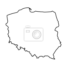 Sein gebiet besteht aus fünf geografischen räumen. Schwarze Abstrakte Umrisse Polen Karte Wandposter Poster Krakau Europa Schwarz Weiss Myloview De