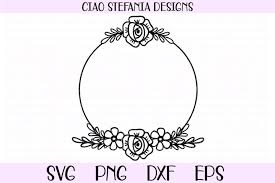 Here is the svg code: Rose Flower Wreath Circle Frame Wedding Svg Cut File 524008 Svgs Design Bundles
