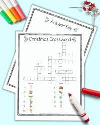 2 Free Printable Christmas Crossword Puzzles With Answer Key Free Christmas Printables Christmas Crossword Printable Christmas Games