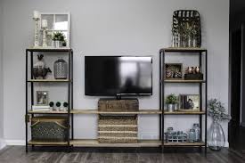 Ikea Hyllis Hack Industrial Media Console Silver Lining Diy Ikea Home Diy Home Decor