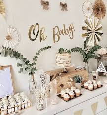 Gold Green And Hessian Baby Shower Decor Idealeventspartyplanning Party Babyshower Gold Greenery Beautiful Baby Shower Green Baby Shower Baby Shower Diy