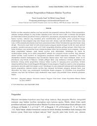 Kursus & latihan diadakan setiap sabtu sepanjang tahun di dewan komuniti presint 8, putrajaya. Pdf Amalan Pengendalian Makanan Halalan Tayyiban