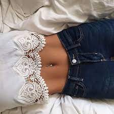 Photograph Piercing All Ombelico Piercing Ombelico Anello Stile Di Moda