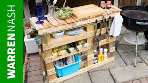 Room with a view and bbq. Pallet Bbq Station Make The Best Outdoor Grill Area Easy Diy By Warren Nash Youtube