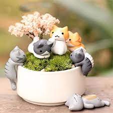 Check out our miniature garden selection for the very best in unique or custom, handmade pieces from our garden decoration shops. Cooltop 6pcs Lucky Miniature Cat Fairy Garden Micro Landscape Home Garden Decoration Plant Pots Bonsai Craft Decor Buy Online At Best Price In Uae Amazon Ae