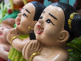 Baked clay doll stock image. Image of baked, interior