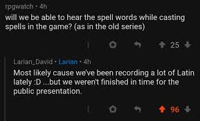 We Will Get Latin Voice Lines When Spellcasting Just Wasn T Ready For The Presentation Baldursgate