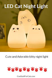 Silicone Led Cat Night Light Breathes New Colors Cool Stuff For Cats