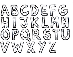 Letras Huecas Para Colorear
